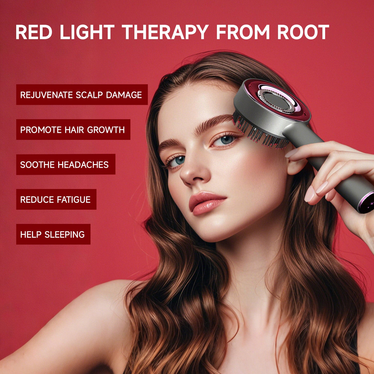 Red Light Therapy Massage Comb for Scalp and Hair