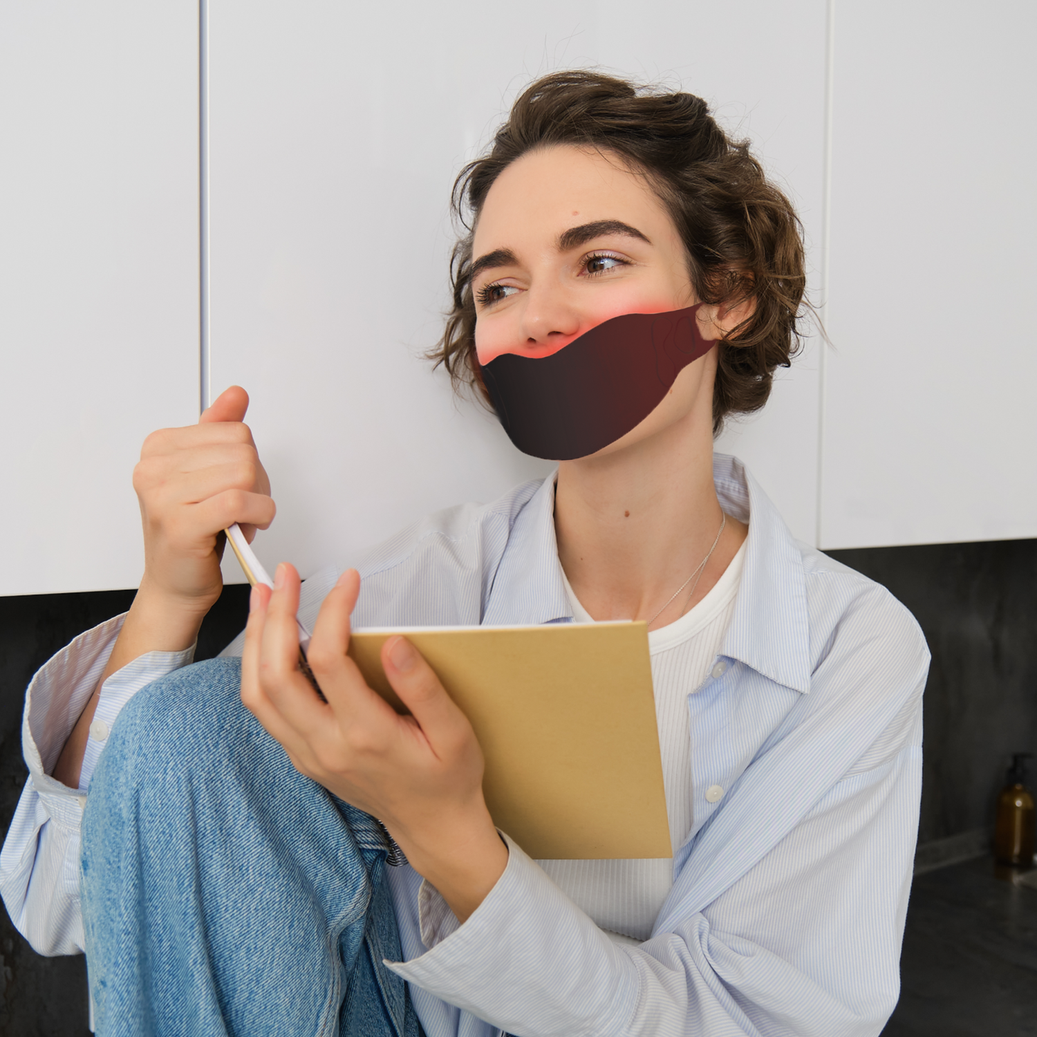 Designed for a perfect fit over your lips, this mask-shaped device comfortably targets the lip area with precision, providing a relaxing and effective treatment that can be easily integrated into your daily beauty regimen.