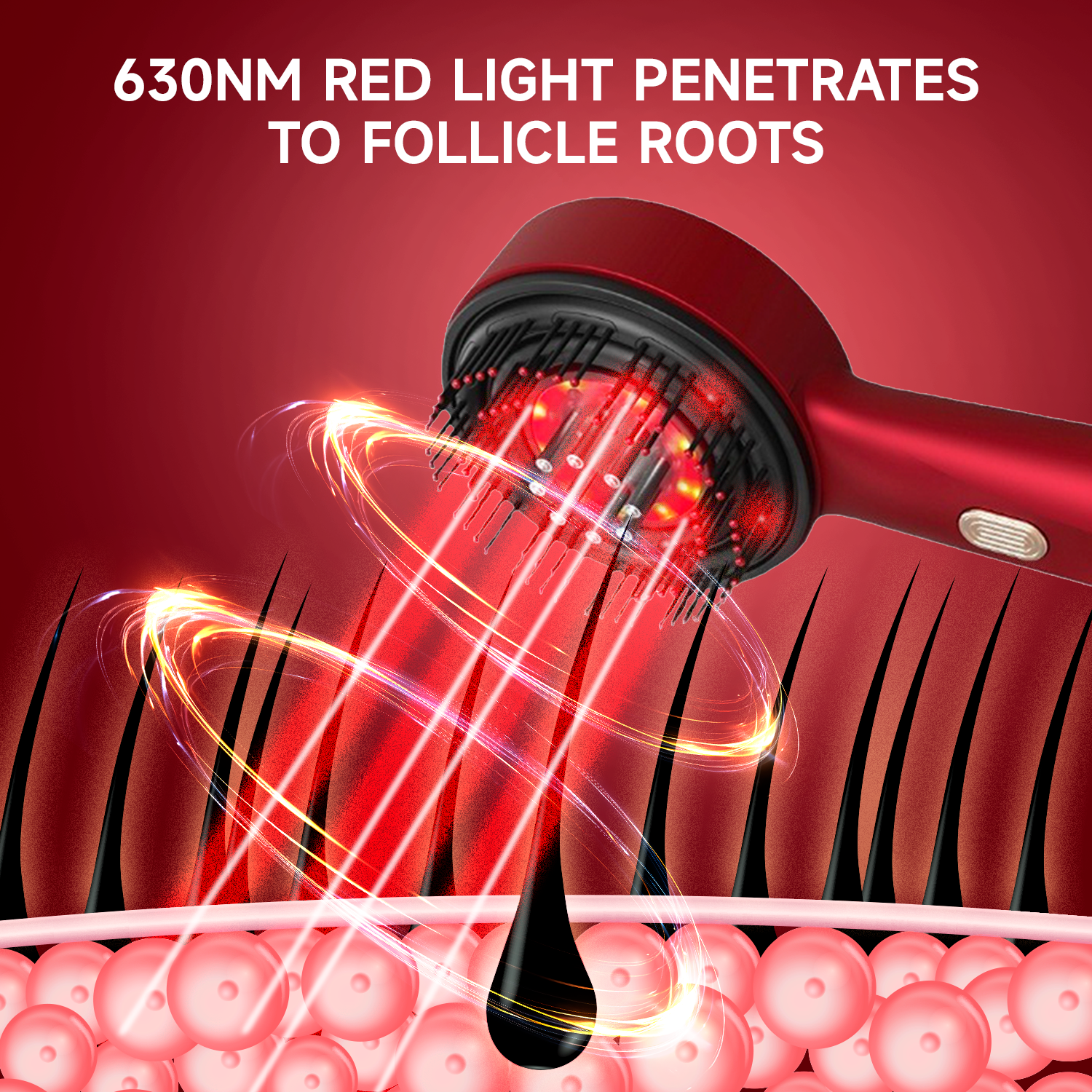 Red Light Therapy Massage Comb for Scalp and Hair