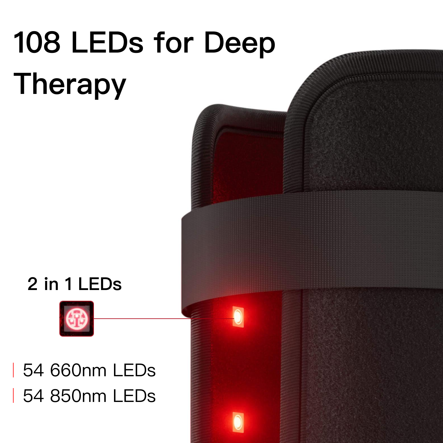 Red and Infrared Light Therapy Device for Arms