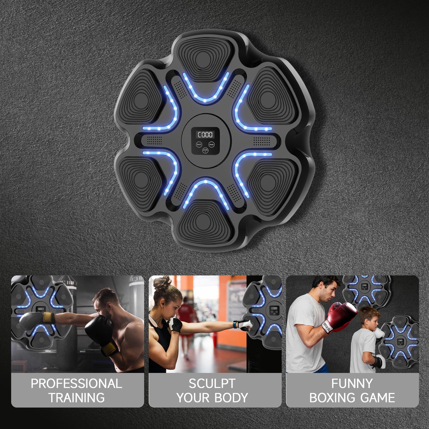 Swirise Music Boxing Machine with Boxing Gloves