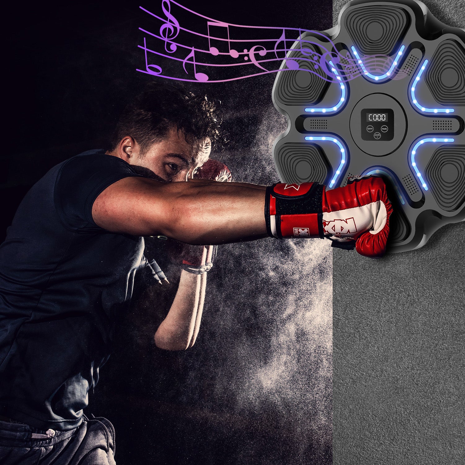 Swirise Music Boxing Machine with Boxing Gloves