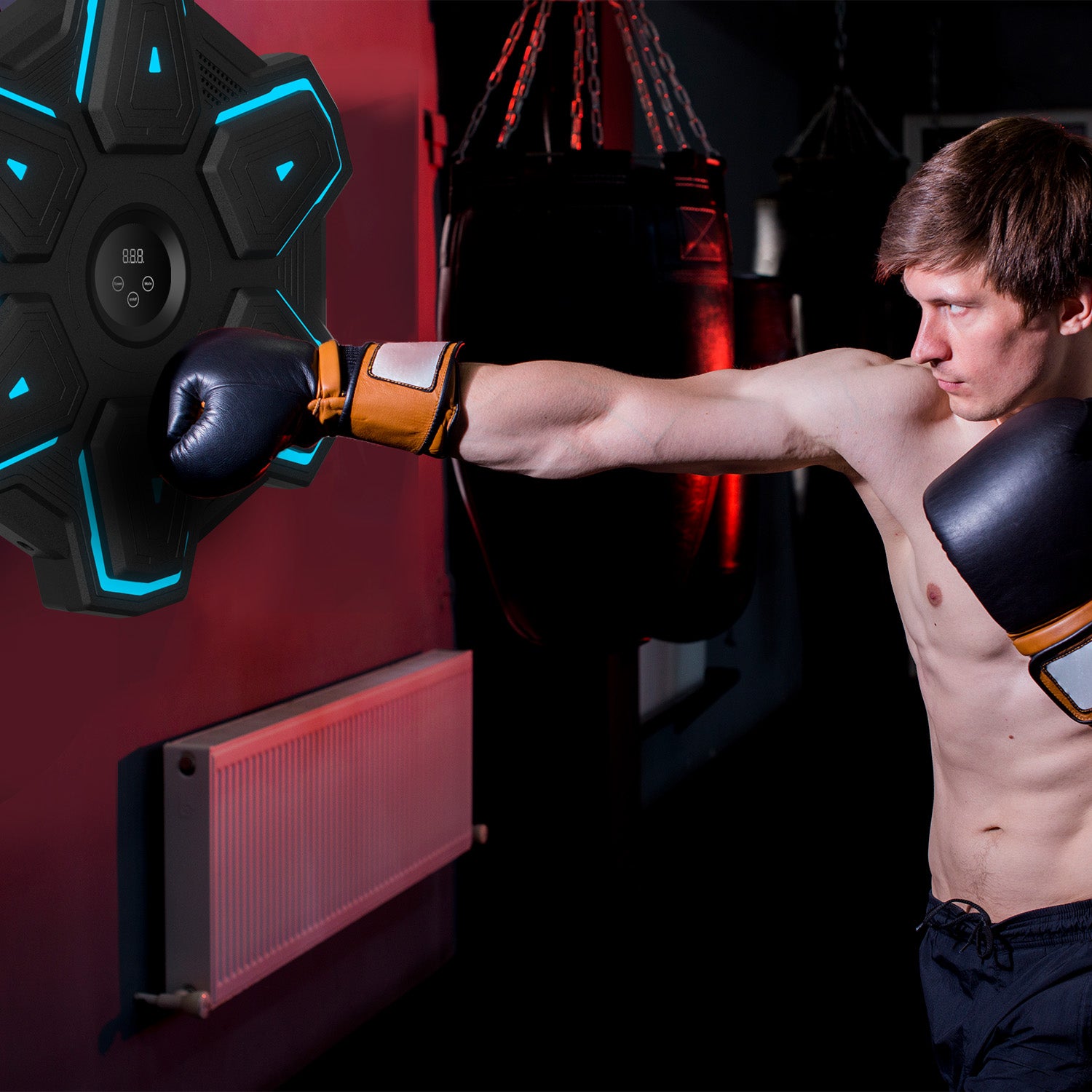 Swirise Music Boxing Machine with Boxing Gloves