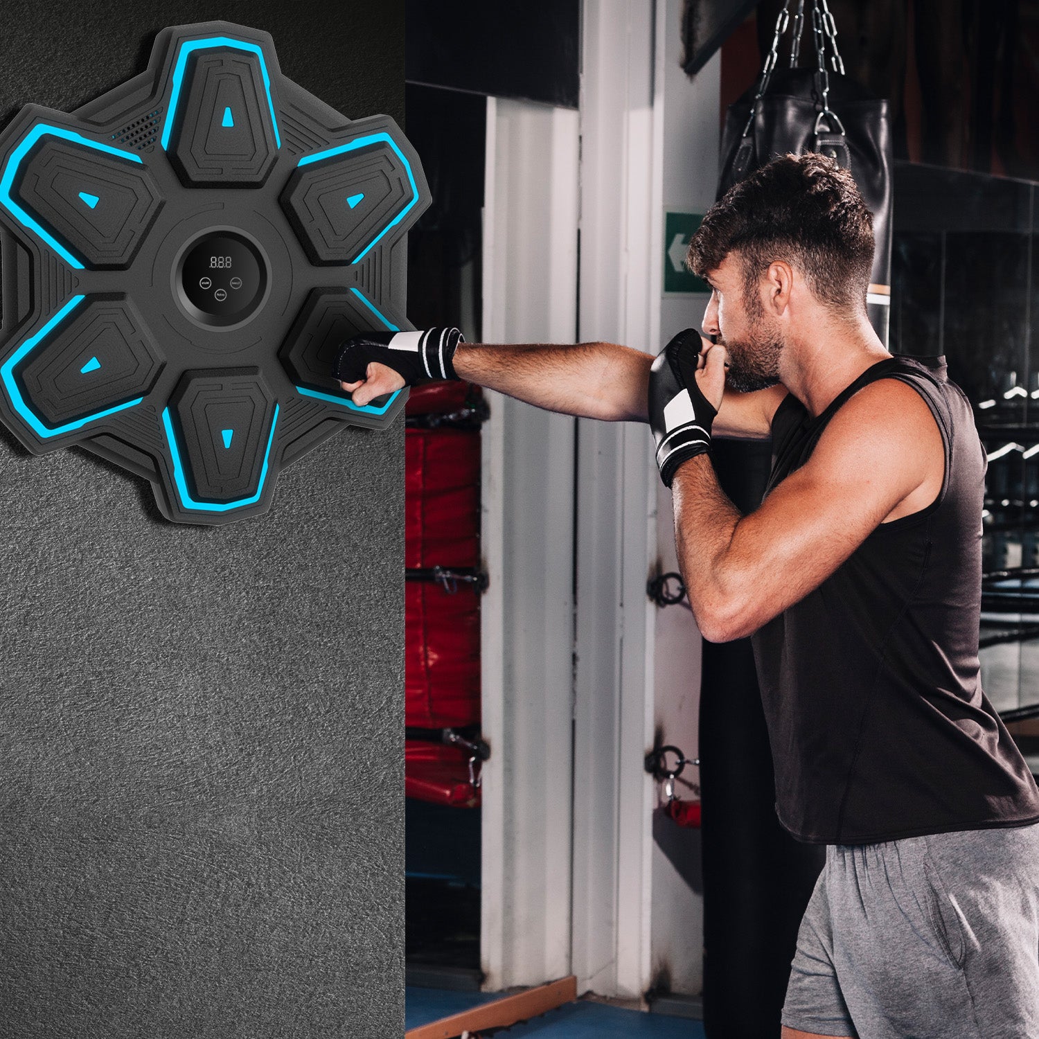 Swirise Music Boxing Machine with Boxing Gloves