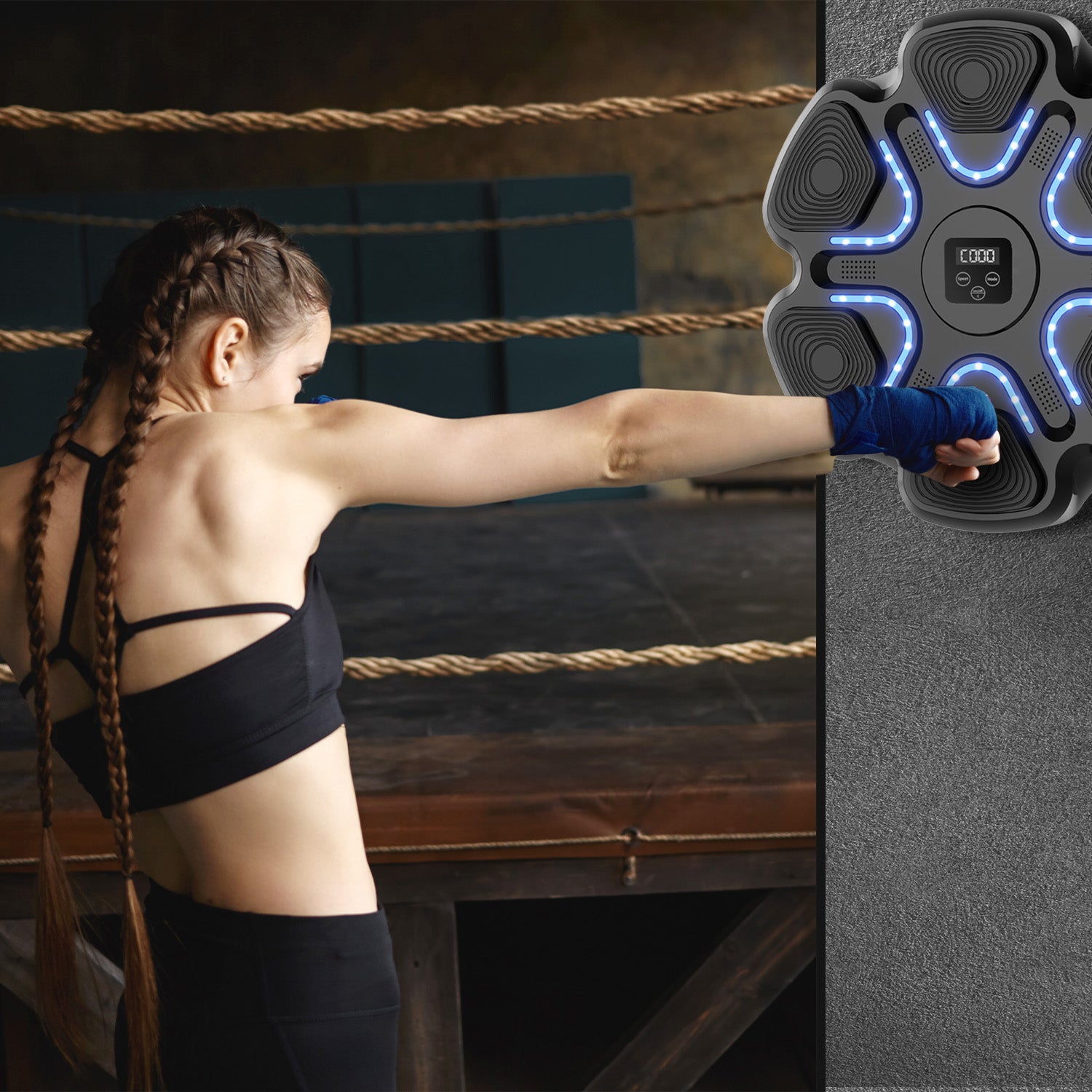 Swirise Music Boxing Machine with Boxing Gloves