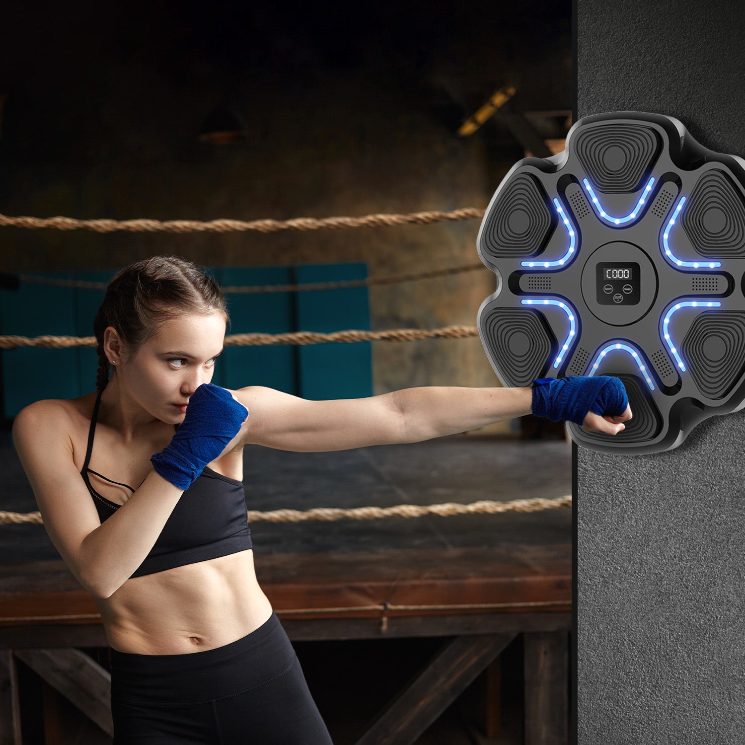 Swirise Music Boxing Machine with Boxing Gloves