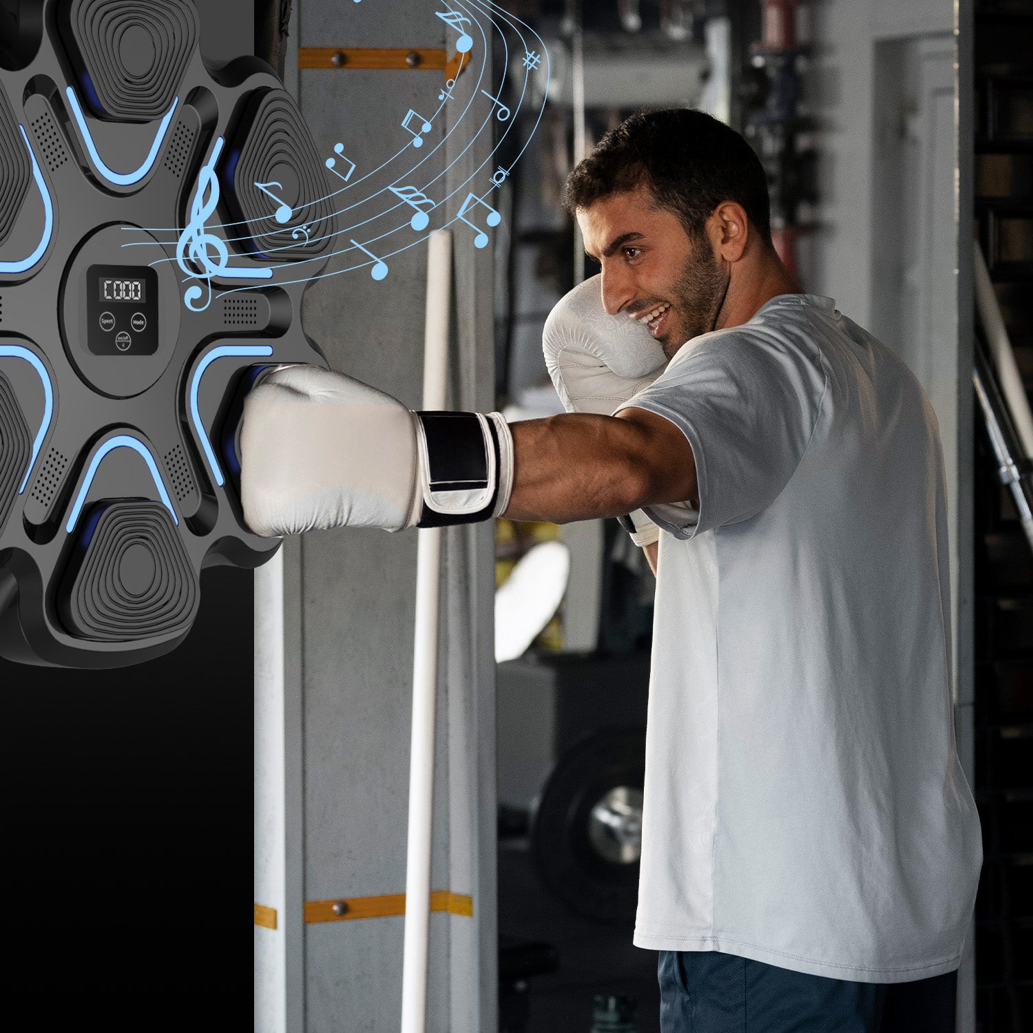 Swirise Music Boxing Machine with Boxing Gloves